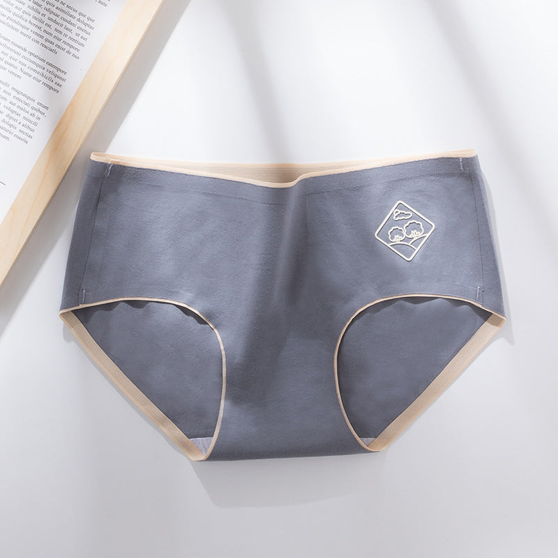 Antibacterial Cotton One-piece Seamless Underwear Female