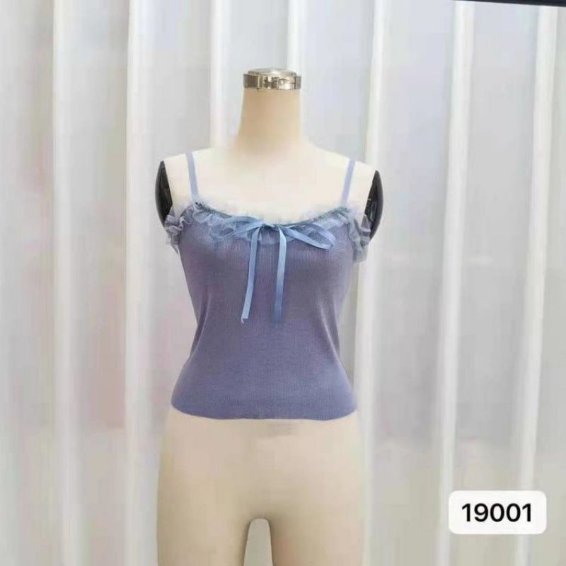 Pure Girl Bottoming Small Slip Top Outer Vest