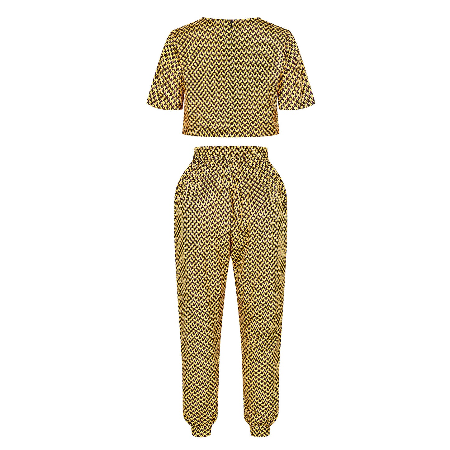 Printed Women's Fashion Casual Short Sleeve Top Suit