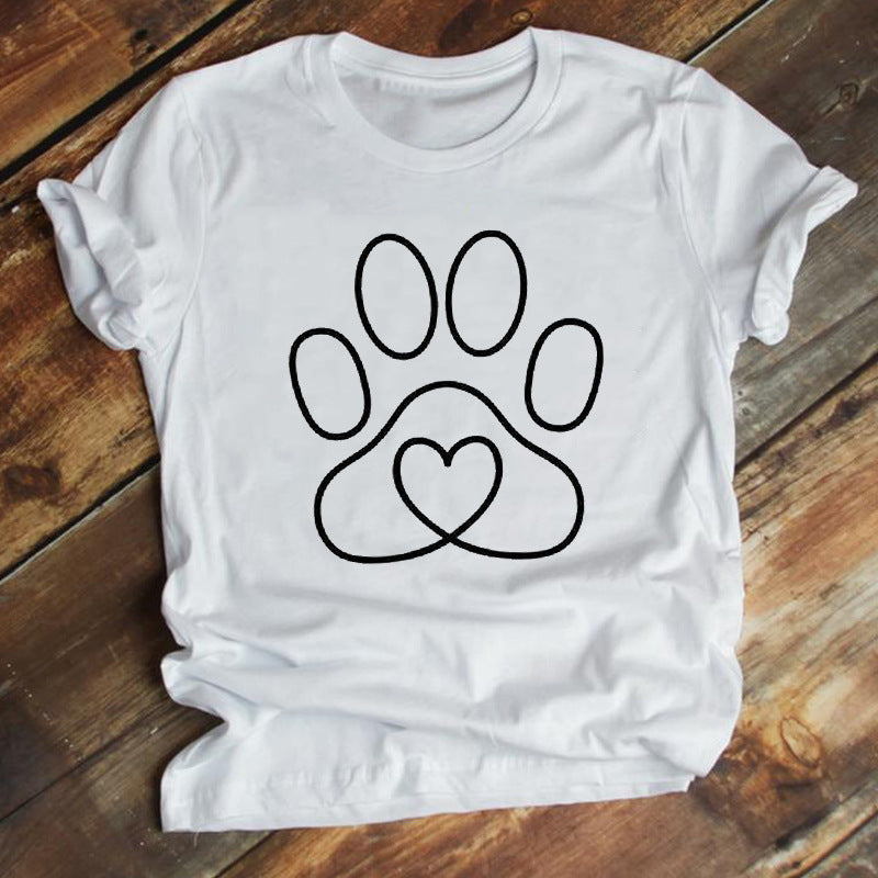 New Fashion Cartoon Printed Short-sleeved T-shirt Female Ins Trend