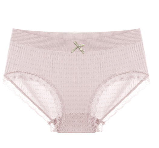 Graphene Bottom Crotch Breathable Panties Female Mid-waist Student Cloud Pants Briefs