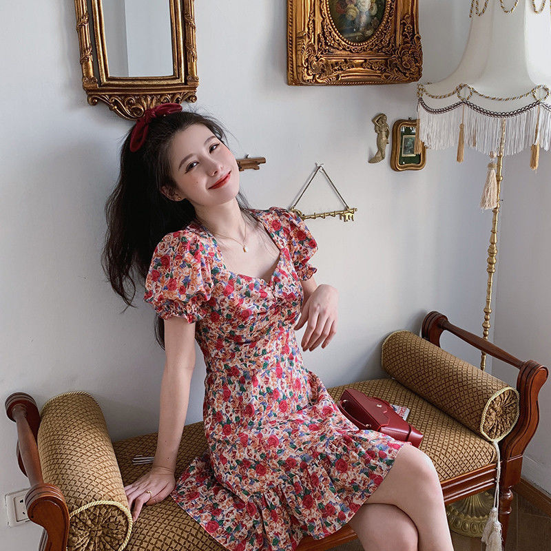 French Retro Niche Can Be Sweet And Salt First Love New Floral Dress