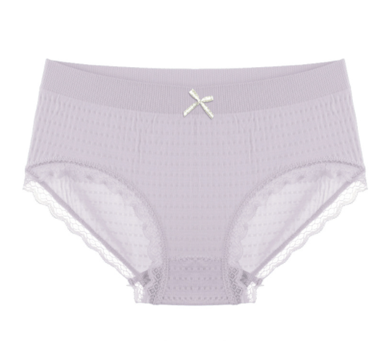Graphene Bottom Crotch Breathable Panties Female Mid-waist Student Cloud Pants Briefs