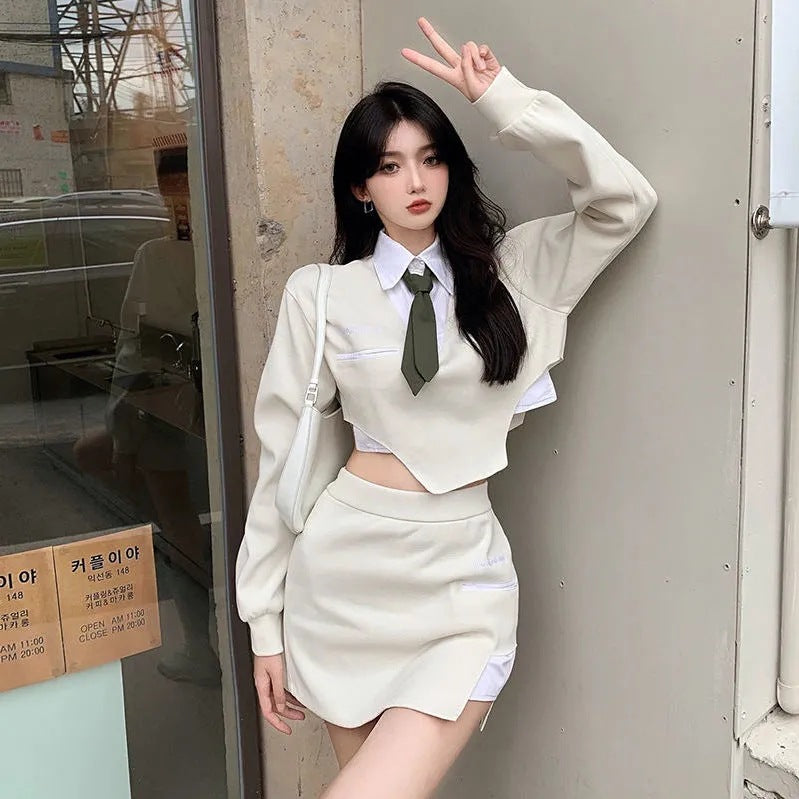 Spring And Autumn Korean Edition Casual Versatile Small Unique Top