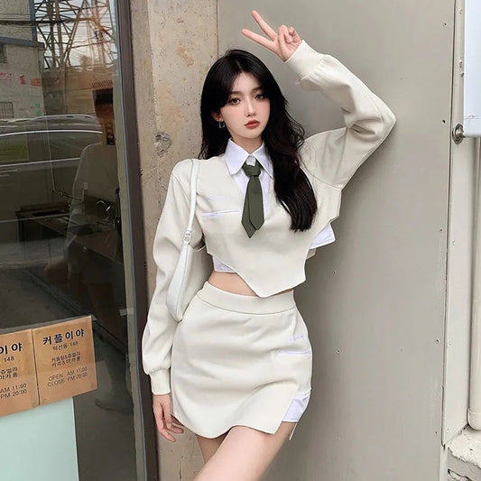 Spring And Autumn Korean Edition Casual Versatile Small Unique Top