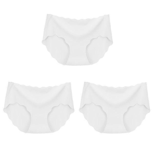 3Pcs Seamless Underwear Silk For Women Panties Lingerie Sexy