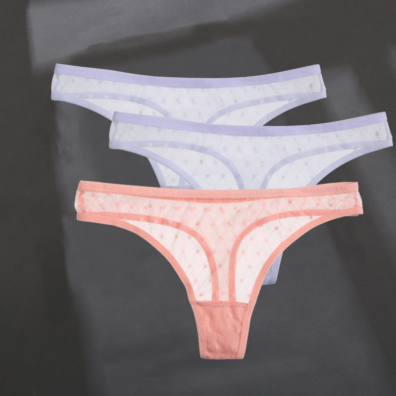 Fashion Sexy Solid Color Breathable Women's Thong