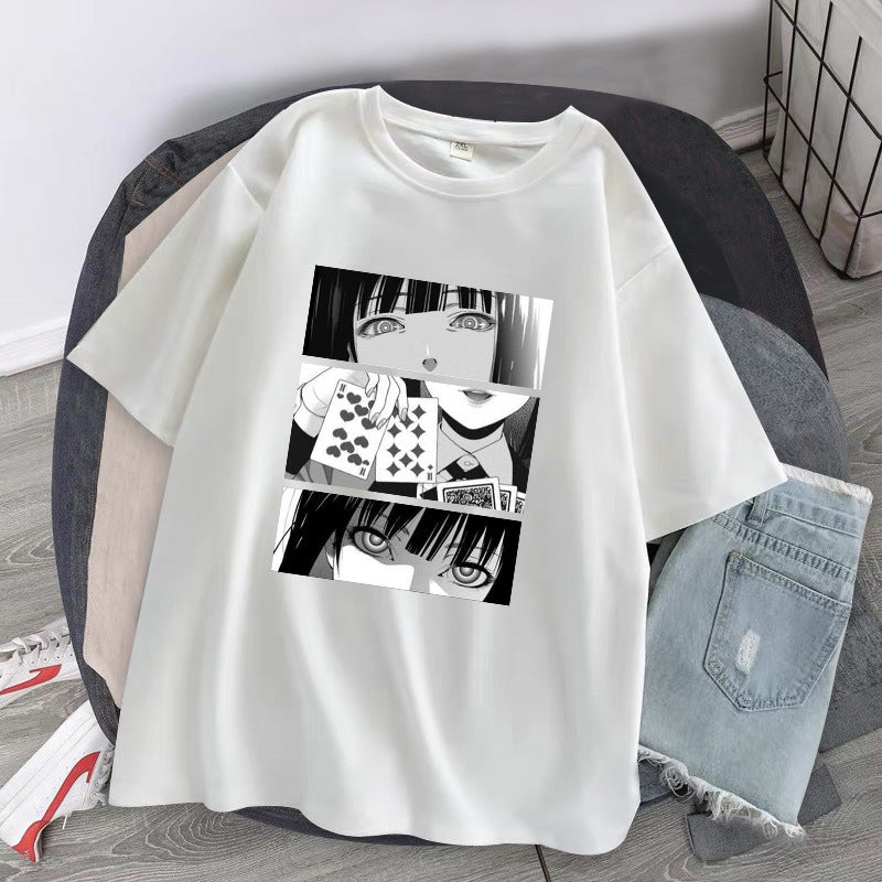 Summer Women's Casual Round Neck Short Sleeve T-shirt Printing