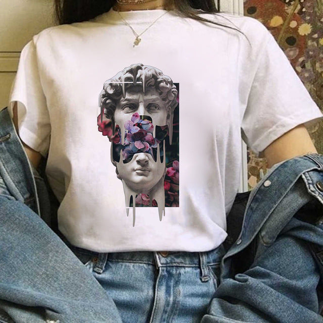 Printed Ladies Short-sleeved T-shirt Top Trend