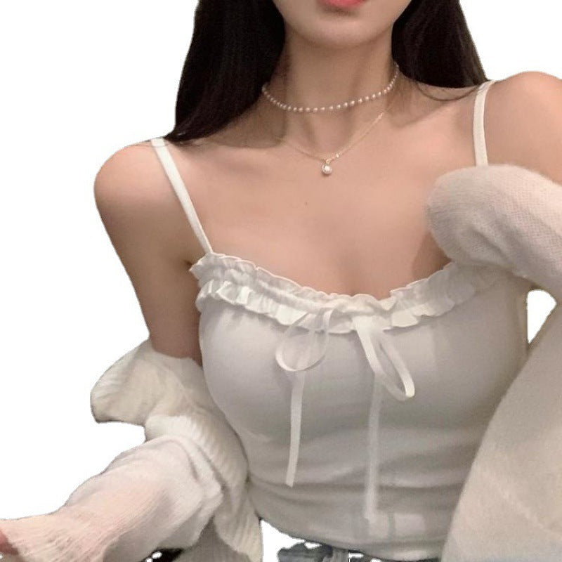 Pure Girl Bottoming Small Slip Top Outer Vest
