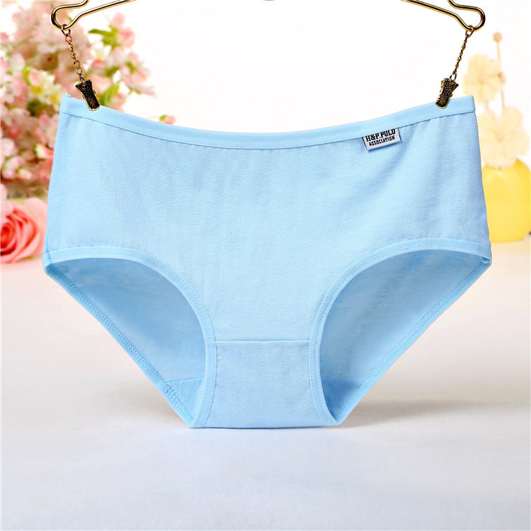 Women's Mid-waist Women's Underwear Cotton Briefs