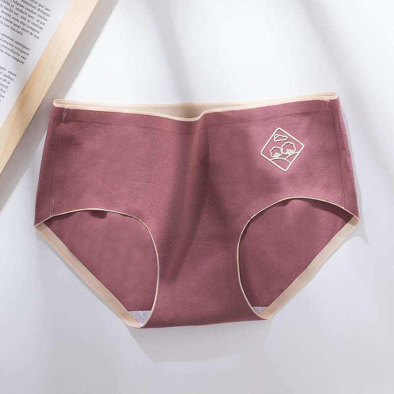 Antibacterial Cotton One-piece Seamless Underwear Female
