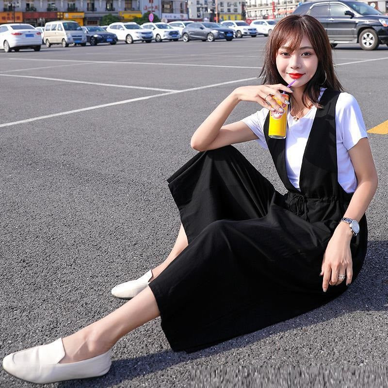 Women's Summer Wide Leg Pants Suit T-shirt