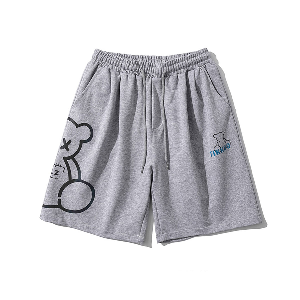 High-waisted Casual Sports Pants Loose Wide Leg Five-point Pants